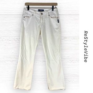 SILVER JEANS Women’s Size W27 27 Denim White Suki Crop Capri Fit Style Stretch